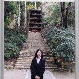 室生寺五重塔の前で 室生寺五重塔の前で