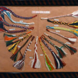 絹ミサンガによる国旗の色のモチーフ